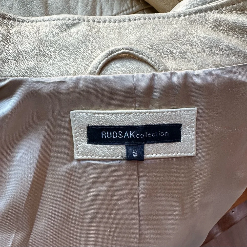 RUDSAK - Gold moto style leather jacket - Picture 8 of 9